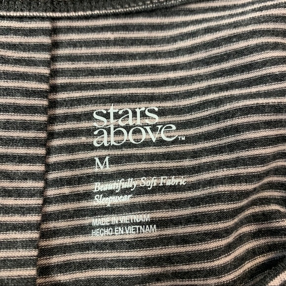 New! Stars Above Casual Pink Stripe Pajama Shirt - Picture 7 of 10